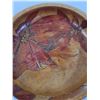 Image 2 : Poinsettia Carved Wooden Serving Bowl - 8" Diameter