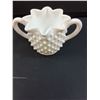 Image 2 : VIntage Milk Glass Hobnail Sugar Bowl - 5" x 3"
