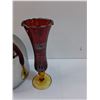 Image 3 : (3) Vintage Style Glass Vases - Various  - 9" & 7" & 6"