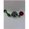 Image 5 : (3) Vintage Style Glass Vases - Various  - 9" & 7" & 6"