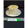 Image 1 : Belleck Brand "Lucky Clover Pattern" Teacup & Saucer Set