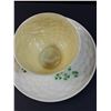 Image 2 : Belleck Brand "Lucky Clover Pattern" Teacup & Saucer Set