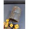 Image 2 : Leather Dice Roller & Vintage Various Dice