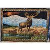Image 1 : Elk Designed Rug - 70" x 48"