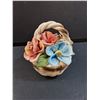 Image 2 : Capodimonte Italian Floral Basket Decor  - 6" x 4" x 4"