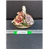 Image 1 : Capodimonte Italian Floral Basket Decor - 6" x 5" x 4"
