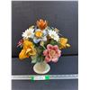Image 1 : Capodimonte Italian Floral Basket Decor  - 12" x 12"