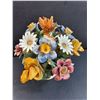 Image 2 : Capodimonte Italian Floral Basket Decor  - 12" x 12"
