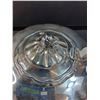 Image 3 : Silver Plated Tea Pot & Serving Platter - 12" Diameter