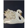 Image 2 : (2) Chalkware Swans - 9.5" x 7.5" Each