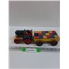 Image 1 : Vintage Wooden Tractor & Block Wagon Toy