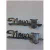 Image 2 : (2) Vintage Chevy Nova Emblems - 7" x 2"