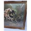 Image 3 : # Horse Print/Picture w/Wooden Frame by P. Fullerton - 31" x 25" - PICK UP