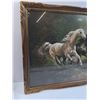 Image 4 : # Horse Print/Picture w/Wooden Frame by P. Fullerton - 31" x 25" - PICK UP