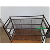 Image 3 : *Wood TV Stand with Rotating Top and 3-tier Metal Shoe Rack, Cannot Ship