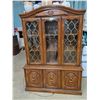Image 1 : *Wood China Cabinet with Glass Doors 17" x 64" x 76", Cannot Ship