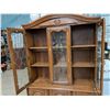 Image 2 : *Wood China Cabinet with Glass Doors 17" x 64" x 76", Cannot Ship
