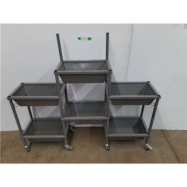 *Metal Planter Unit on Wheels 12" x 51" x 46", Cannot Ship