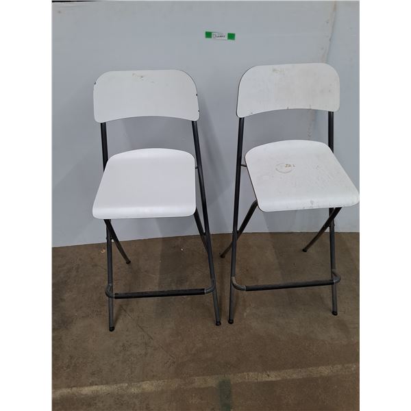 *(2) Folding Bar Chairs 42.5" Tall, Cannot Ship