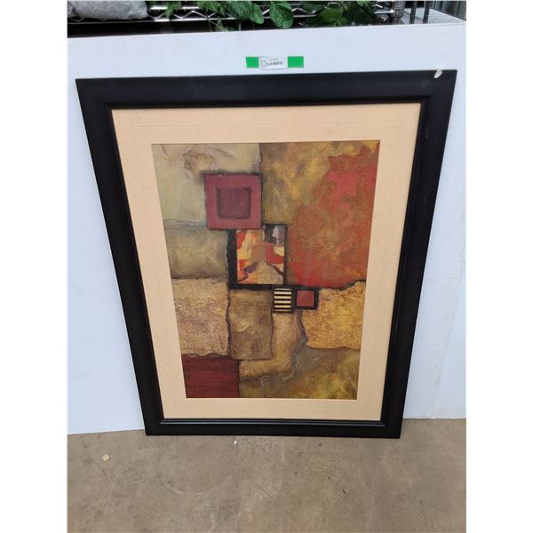 *Framed Abstract Painting 34.5" x 45", Cannot Ship