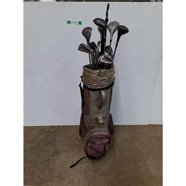 *Rampion Golf Bag with Wheeled Caddy & Clubs, Cannot Ship