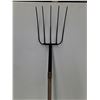 Image 2 : **Metal Pitchfork with Wooden Handle 66" Long, Cannot Ship