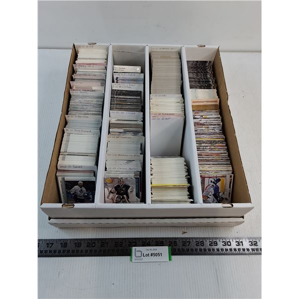 Large Lot of NHL Collector Cards w/Cardboard Storage