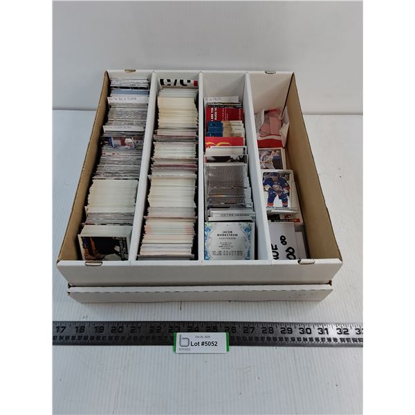 Large Lot of NHL/MLB Collector Cards w/Cardboard Storage