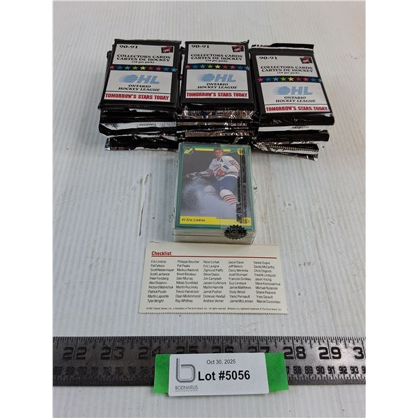 (33) Sealed 1990/91 OHL Collector Cards, Sealed OHL Draft Picks w/Checklist