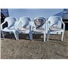 Image 2 : **(4) Plastic Lawn Chairs, Cannot Ship