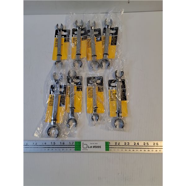 (8) NOS Titan Brand Flare Nut Wrenches-Assorted Sizes
