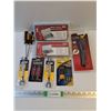Image 1 : NOS Nail Assortment,Hose Clamps,Mini Screwdriver Set,Coupler,Flashlight,(2)Wrenches and (2) Screwdri