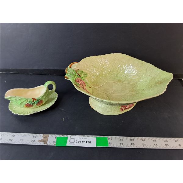 Leaf Dish Set- Bowl, Tray, Creamer Up to 11.25"