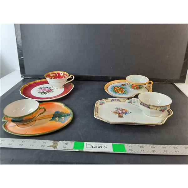 (4) China Teacups & Plates