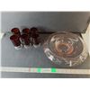 Image 1 : Etched Glass Bowl & (6) Wine Glasses