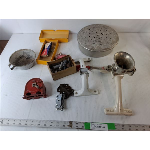 Meat Grinder, Metal Springs, Strainer, Misc.