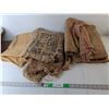 Image 1 : (5) Coffee Burlap Sacks Up to 29" x 27.5", Some Cut Open