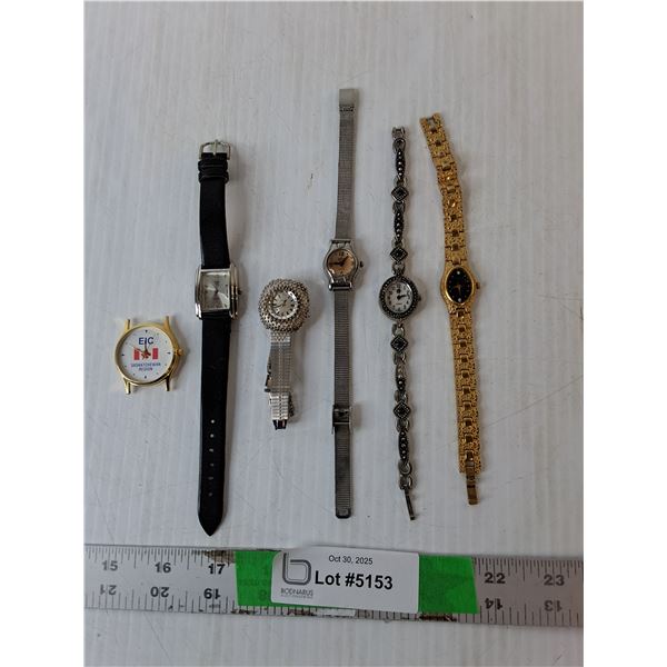 (3) Wrist Watches/Faces- Aviva, Quarts, Misc. As Is