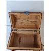 Image 2 : Wooden Jewelry Box 11" x 6.5" x 8.5" & Jewelry- Broaches, Rings- 9 & 11, Necklaces, Misc.