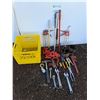 Image 1 : ** Assorted Hand Tools, Strapping, Vise, Milk Crate, Misc.-Pickup Only