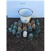 Image 1 : ** Metal Pail w/20 Glass Insulators - Pickup Only
