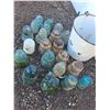 Image 2 : ** Metal Pail w/20 Glass Insulators - Pickup Only