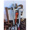 Image 3 : ** Assorted Hand Tools, Vintage Sad Irons, Valves, Milk Crate - Pickup Only