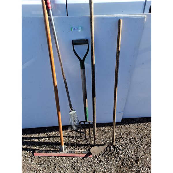 ** Hoe, Garden Fork, Rake, Pitch Fork, Floor Squeegee - Pickup Only