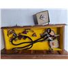 Image 3 : Wooden Jewelry Box with Cufflinks & Pins 10.5" x 5" x 3.5"