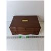 Image 1 : Wooden Jewelry Box 14.5" x 9.75" x 5.75" & Jewelry