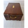 Image 4 : Wooden Jewelry Box 14.5" x 9.75" x 5.75" & Jewelry