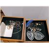 Image 4 : *Wooden Jewelry Stand with Jewelry 16" x 11" x 39.5", Cannot Ship