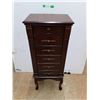 Image 1 : *Wooden Jewelry Box with Jewelry 16" x 11" x 40", Cannot Ship