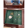 Image 2 : *Wooden Jewelry Box with Jewelry 16" x 11" x 40", Cannot Ship